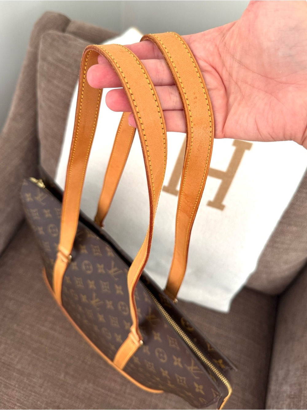 Authentic Louis Vuitton Babylone tote bag M51102 brown monogram LV canvas - Picture 15 of 16